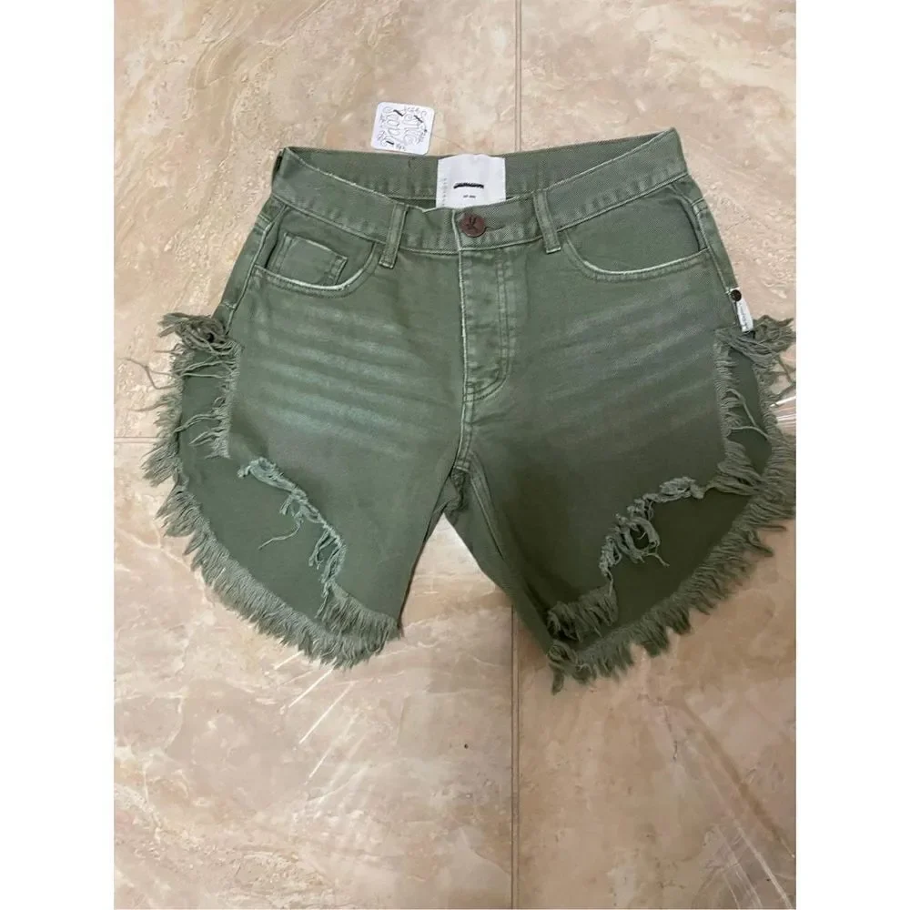 NWT One Teaspoon - Super Khaki Frankies Long Length Shorts Size 24